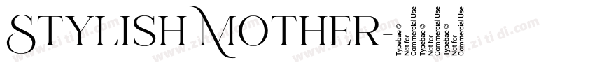 Stylish Mother字体转换